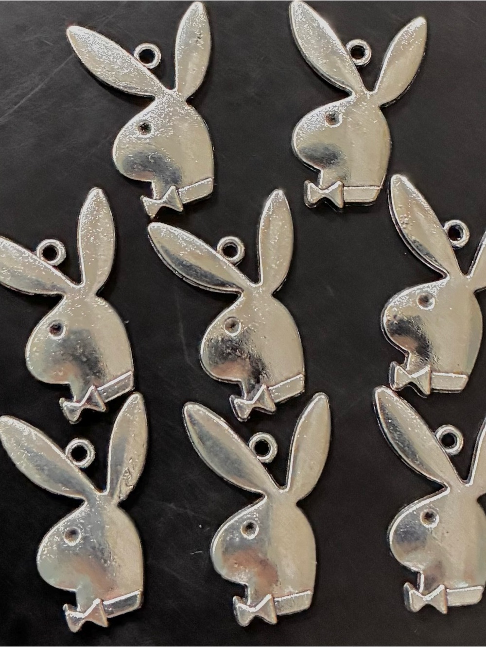 BUNNY RABBIT DIY CHARM PENDANT LOT> Set of 8
